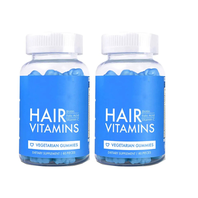 Blue Biotin Vegan Hair And Nail Gummies Bear With Multivitamins